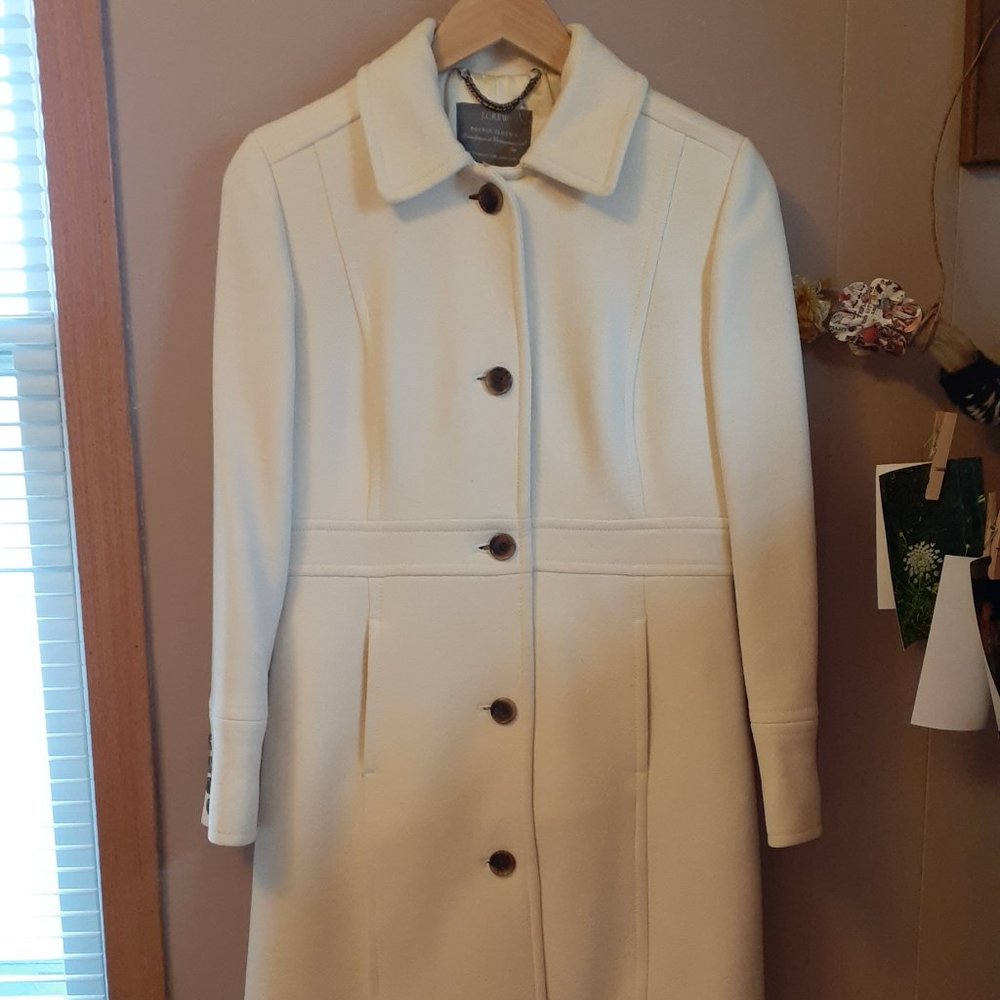 JCrew Off-white Cream Coat